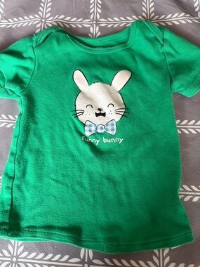 Joe Fresh Funny Bunny Green Kids T-Shirt size 18-24mths